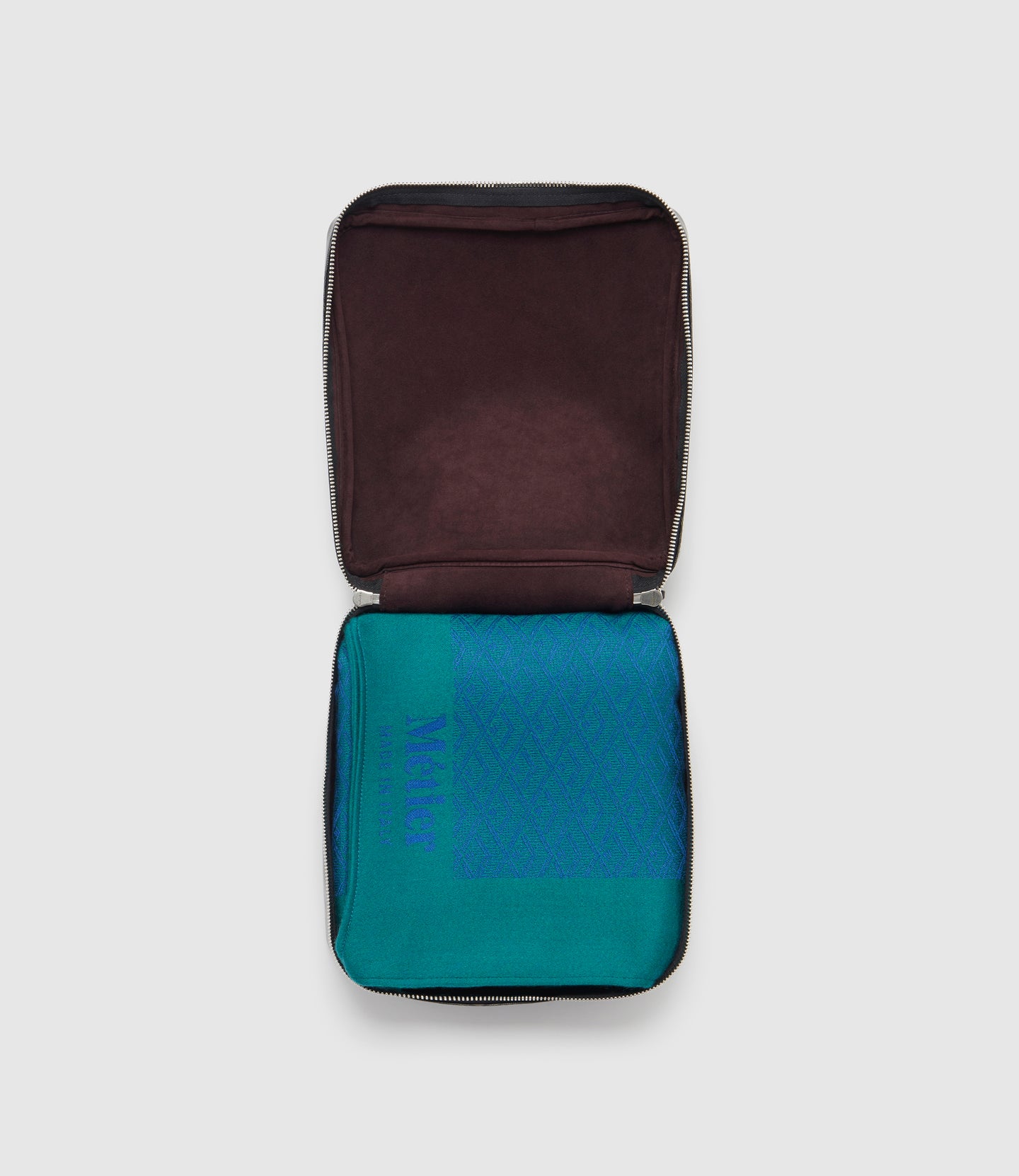 Small Cashmere Throw Yves Blue and Emerald