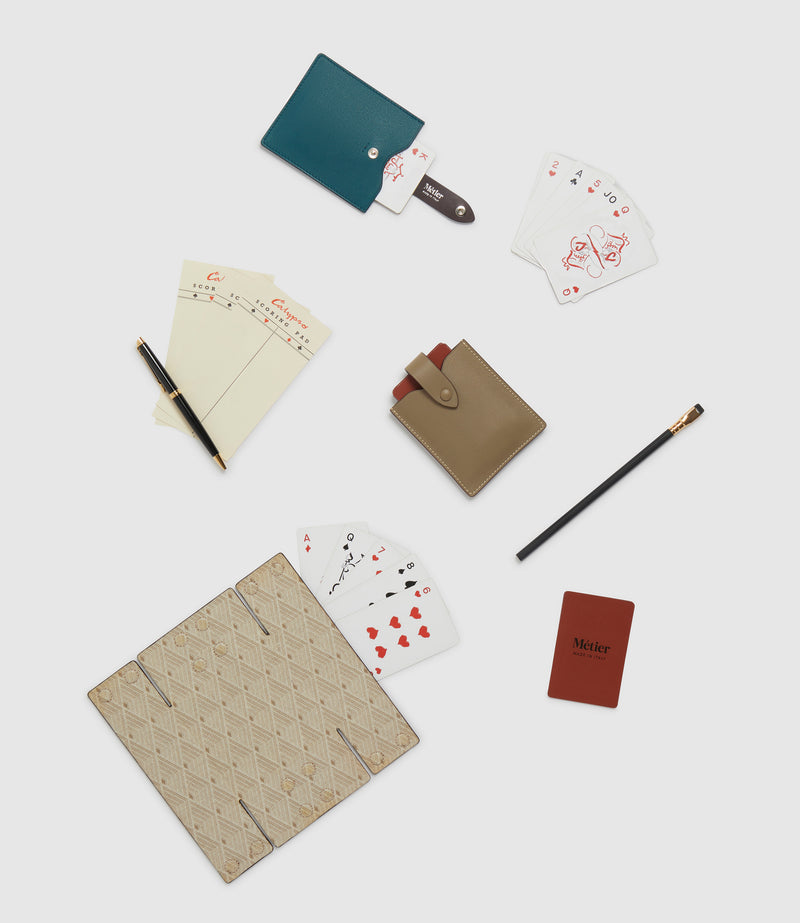 Playing Cards and Deck of Cards Case Set Smooth Calfskin Lost At Sea