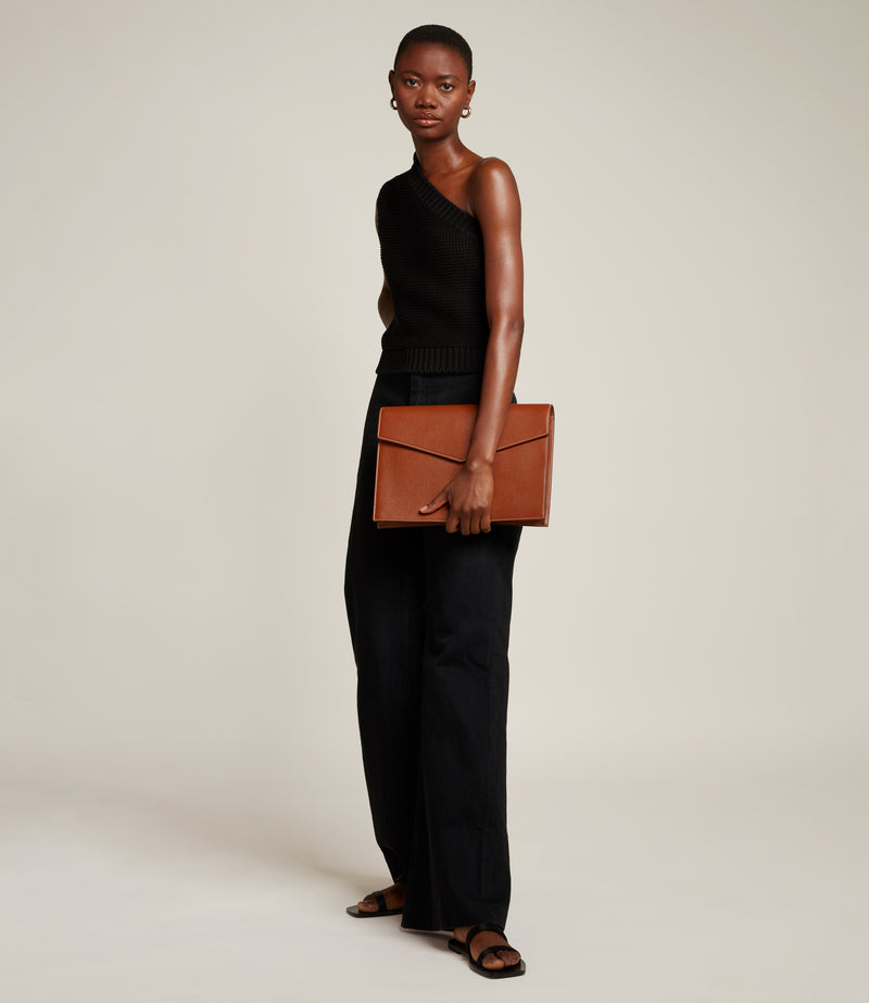 Single Document Folio Buffalo Cognac