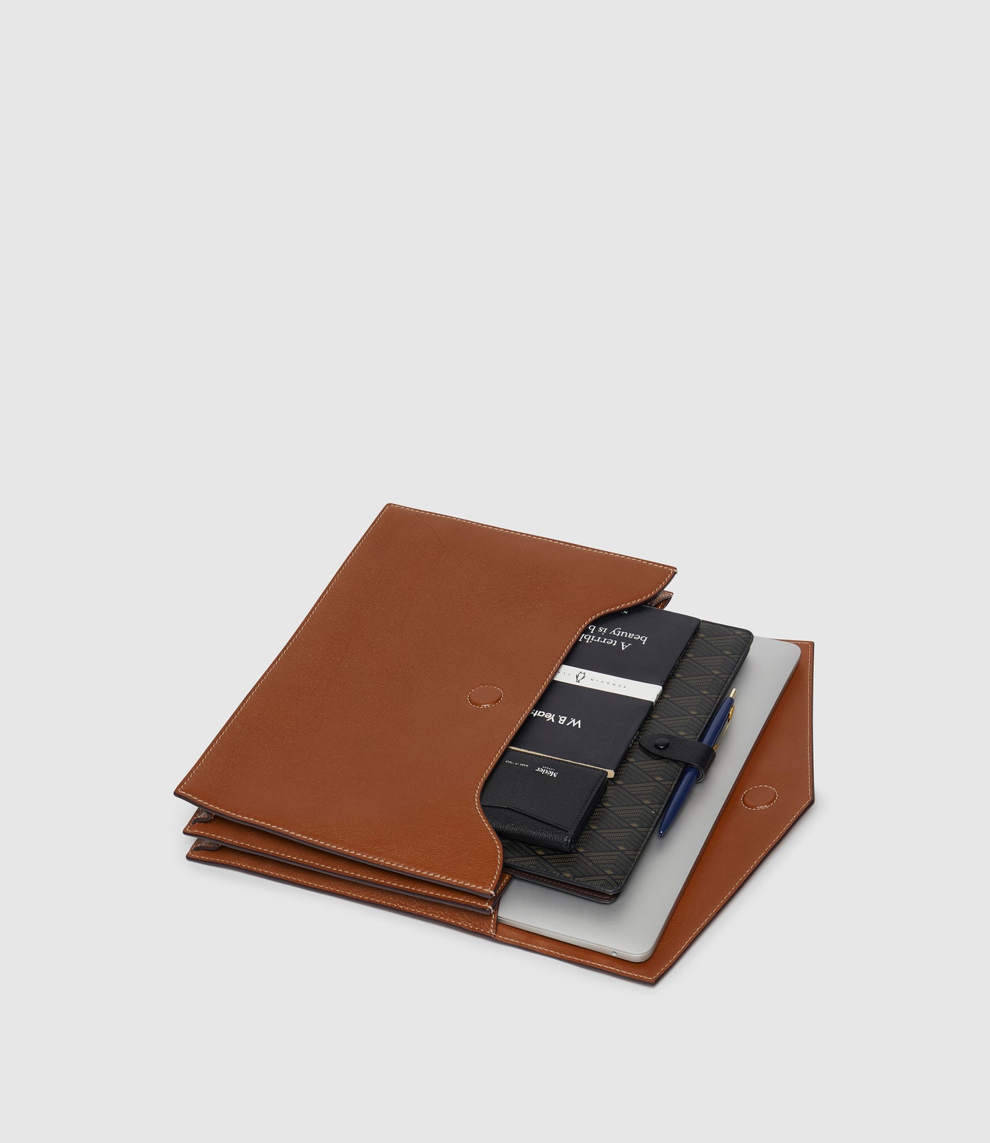 Double Document Folio Buffalo Cognac