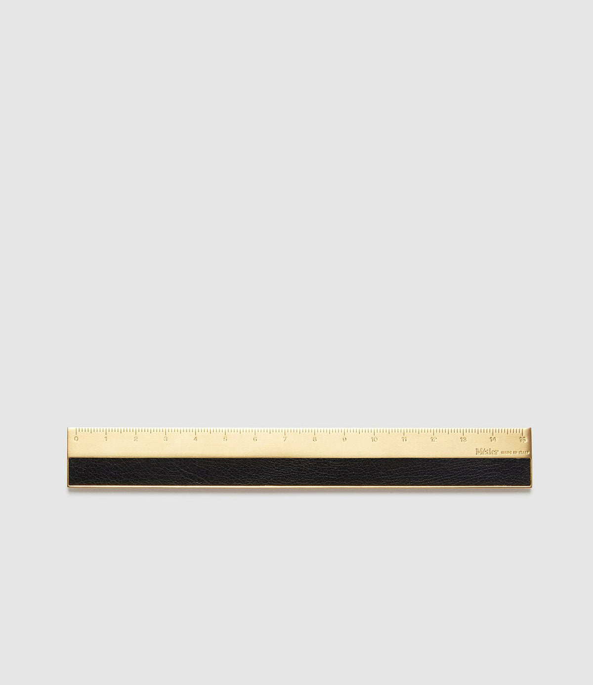 A Gold Ruler Métier Ruler Handmade Italian Buffalo Leather Gold and Black