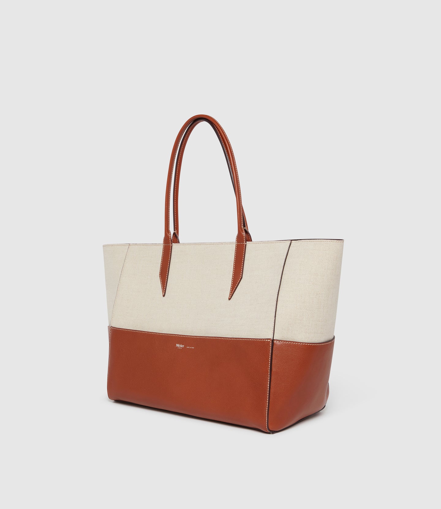 Incognito Small Cabas Natural Linen with Cognac