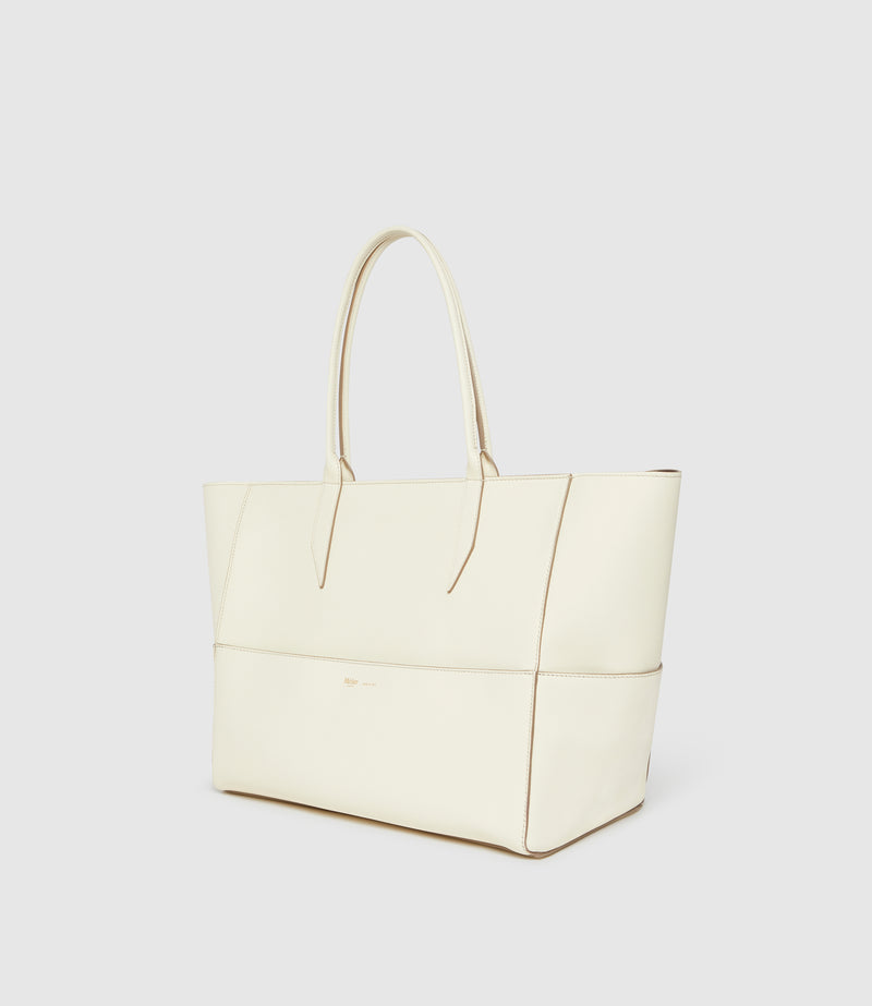 Incognito Small Cabas Bag Smooth Calfskin White Sand