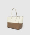 Incognito 36 Cabas Smooth Calfskin White Sand and Taupe
