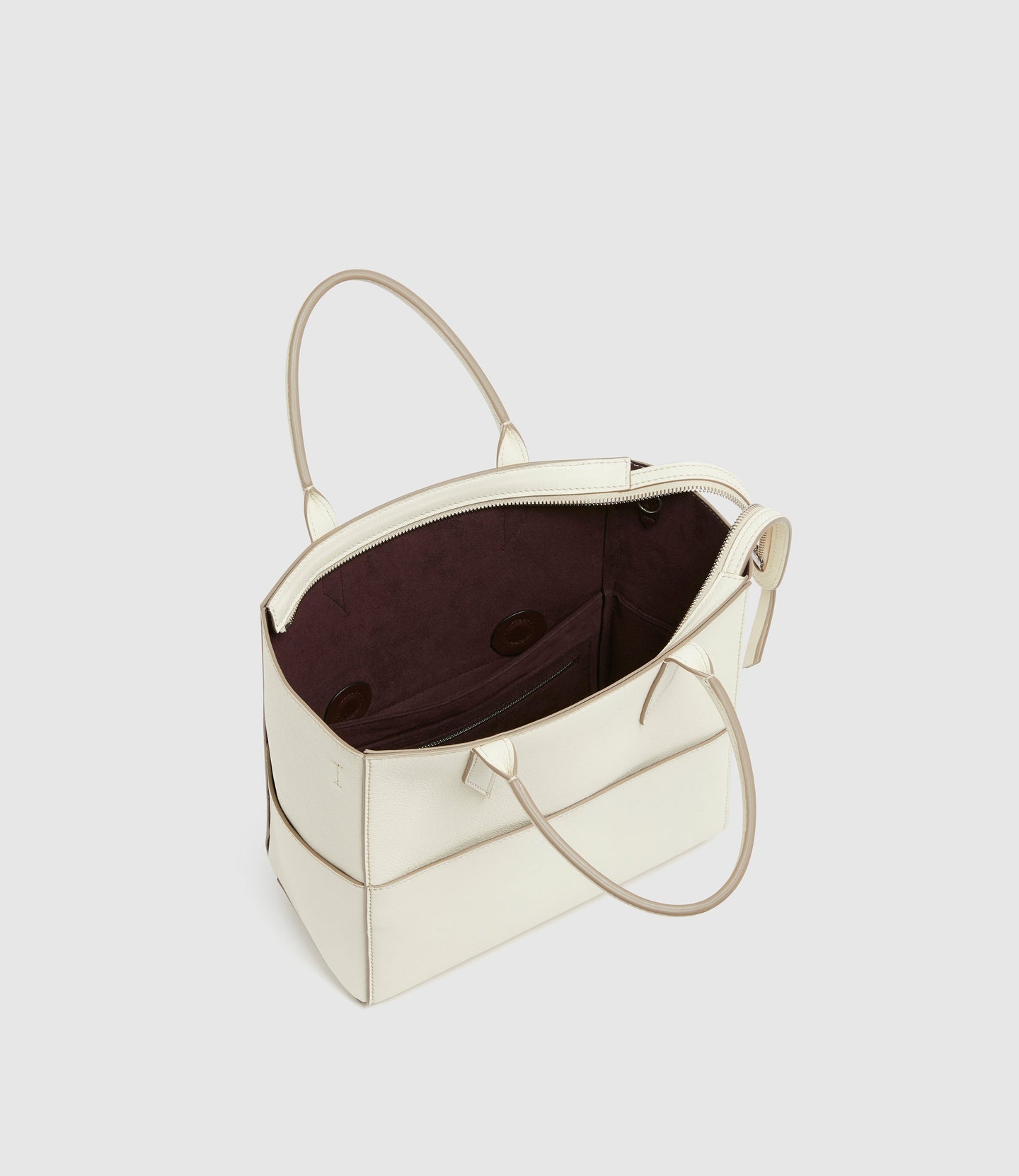 Incognito Cross Body Cabas Smooth Calfskin White Sand