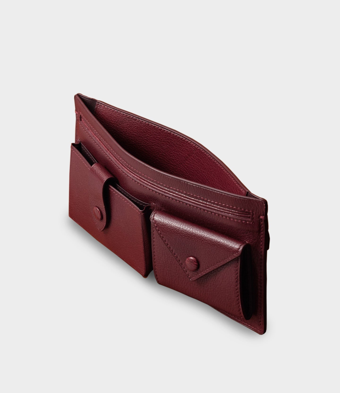 Inside Out Wallet Buffalo Dark Cherry