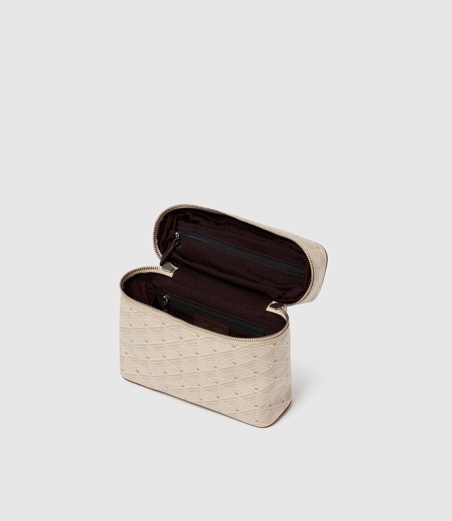 designer travel toiletry bag Métier Many Days Toiletry Bag Patterned Coated Water Resistant Canvas