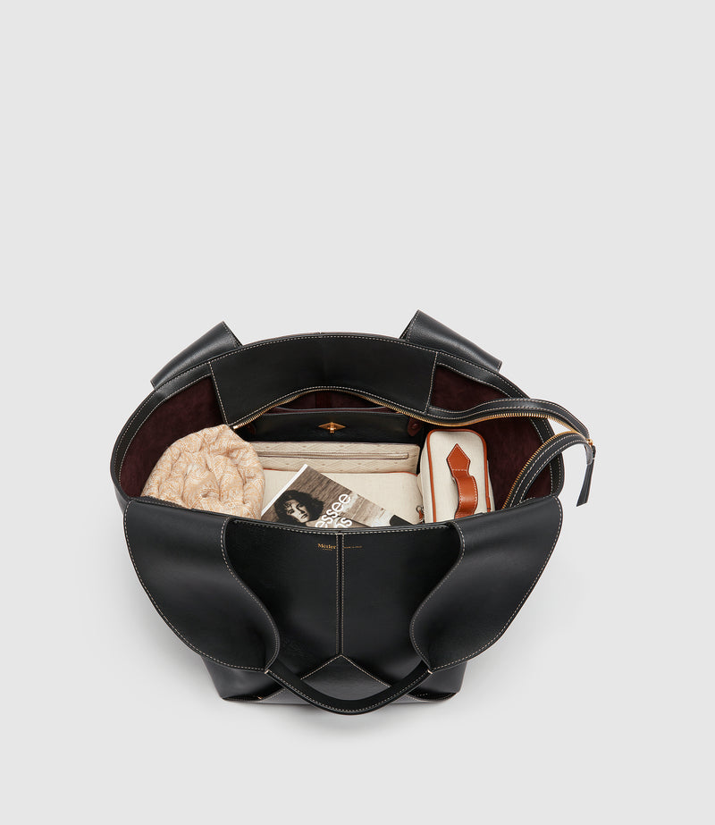 Market Bag Smooth Calfskin Black