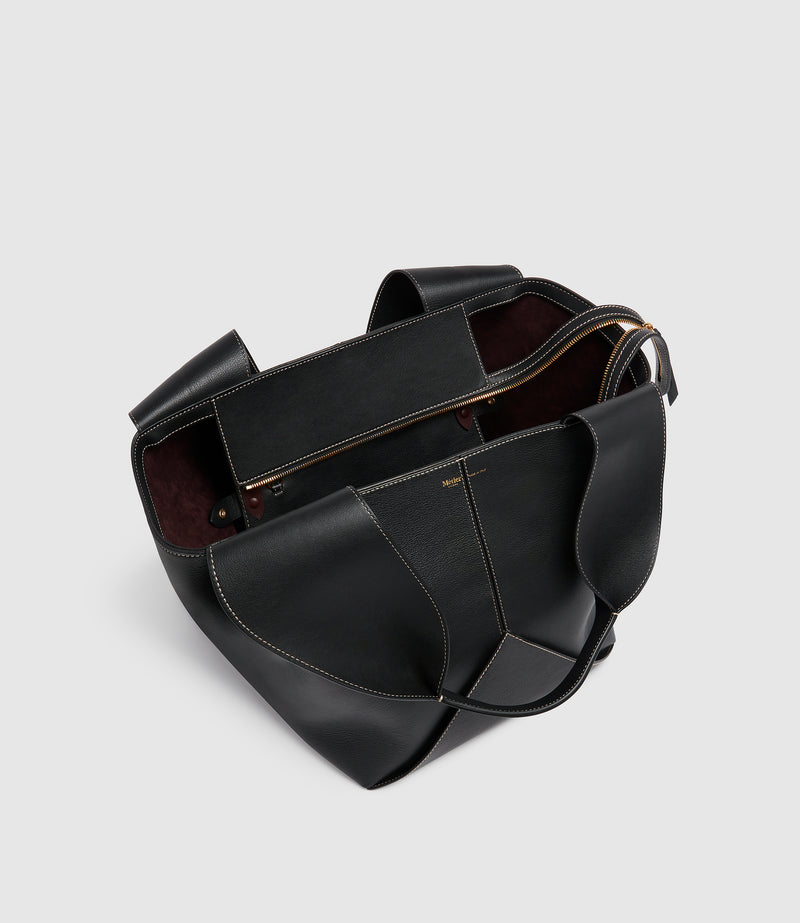Market Bag Smooth Calfskin Black