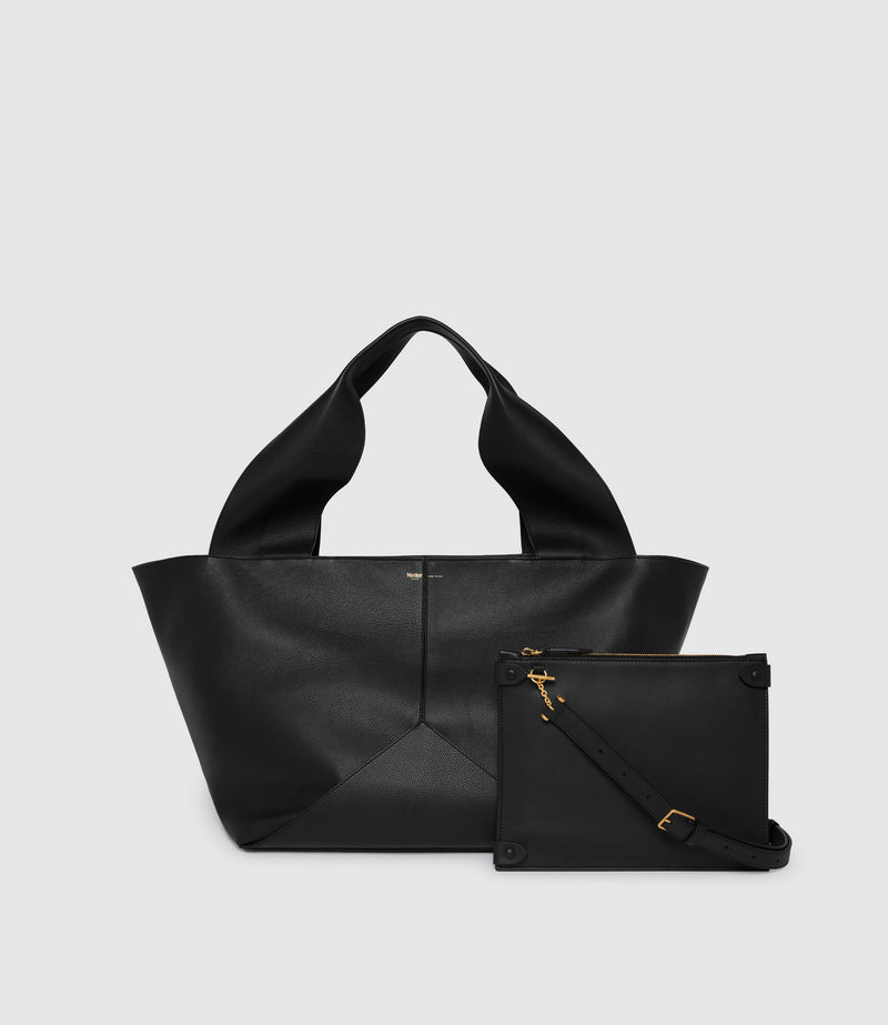 Market Weekend Smooth Calfskin Black