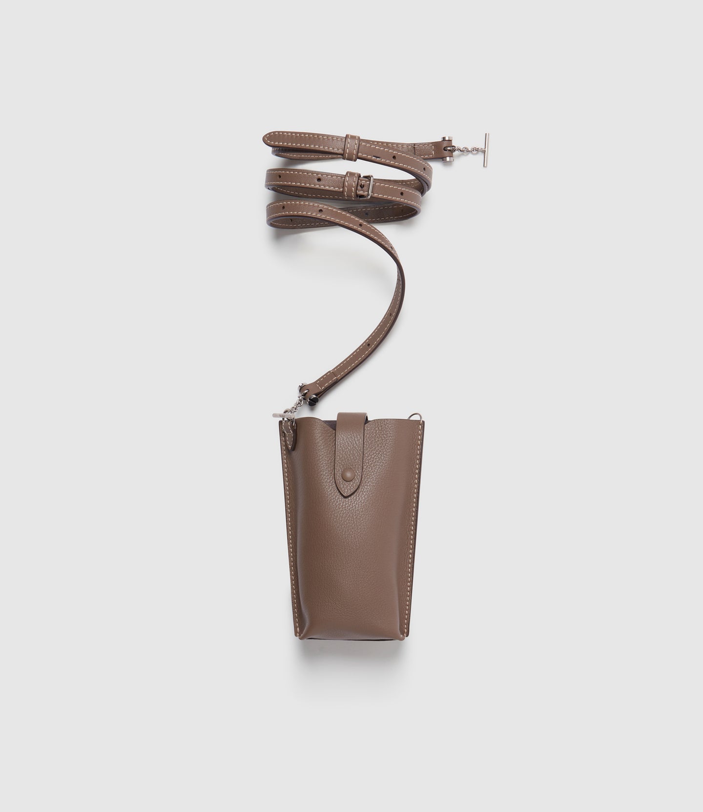 Minimalist Double Smooth Calfskin Taupe