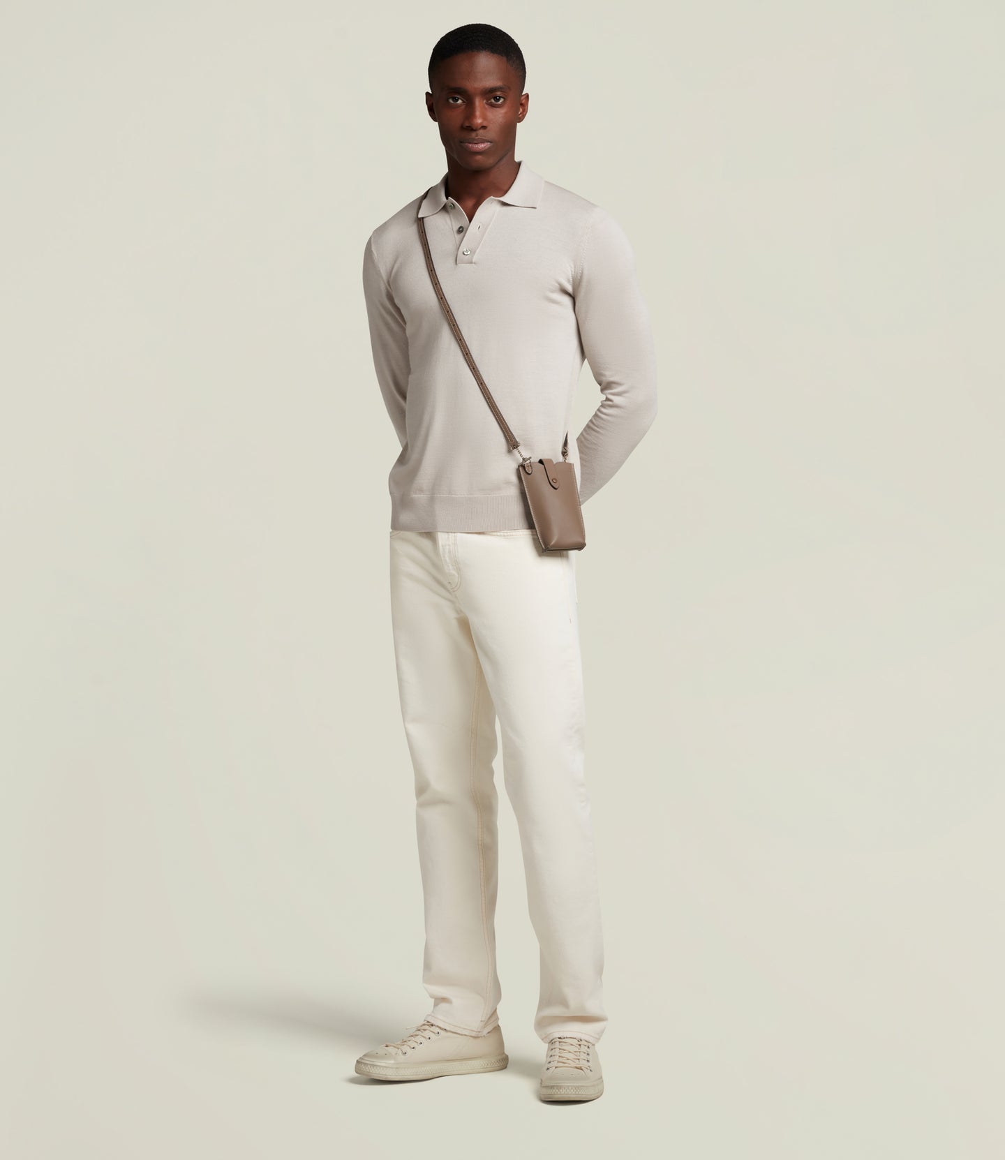 Minimalist Double Smooth Calfskin Taupe