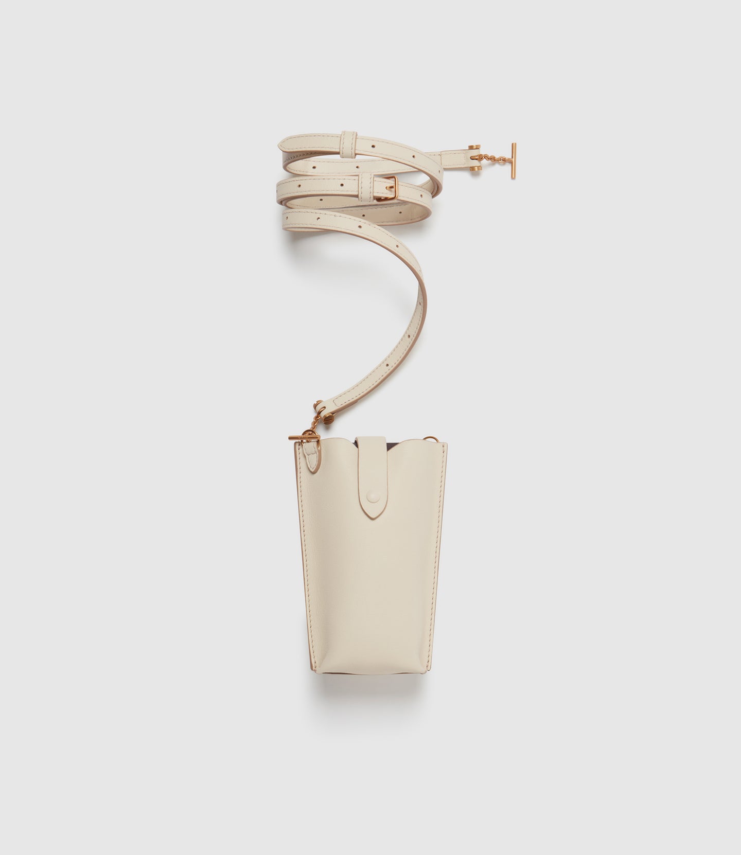 Minimalist Double Smooth Calfskin White Sand