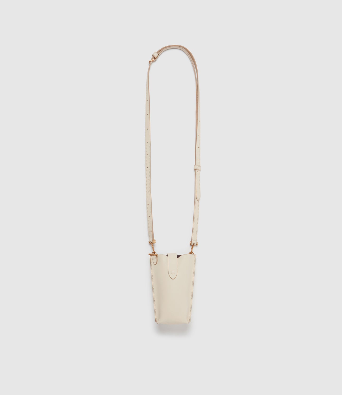 Minimalist Double Smooth Calfskin White Sand