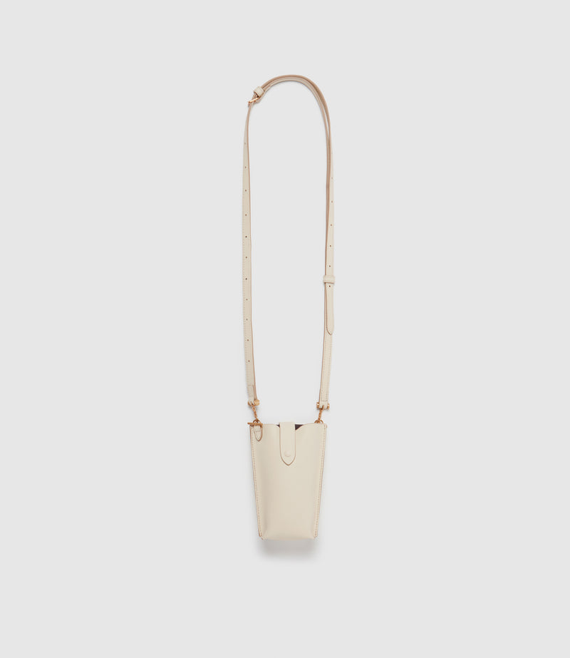 Minimalist Double Smooth Calfskin White Sand
