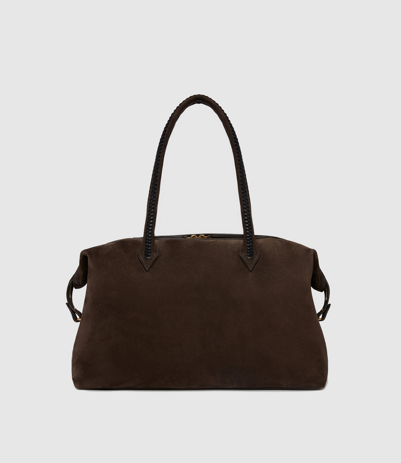 Vérité All Day Suede Chocolate and Smooth Calfskin Black