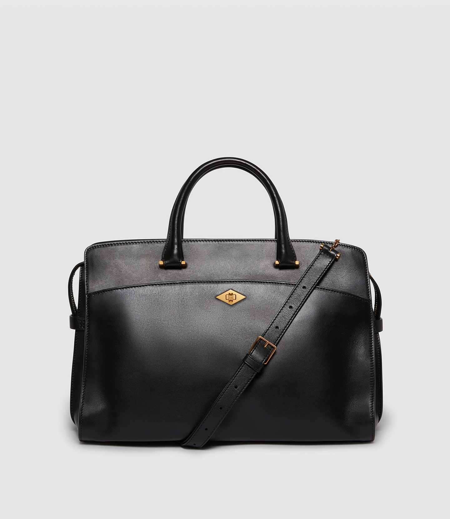 Private Eye Bag with Shoulder Strap Atelier Calfskin Black