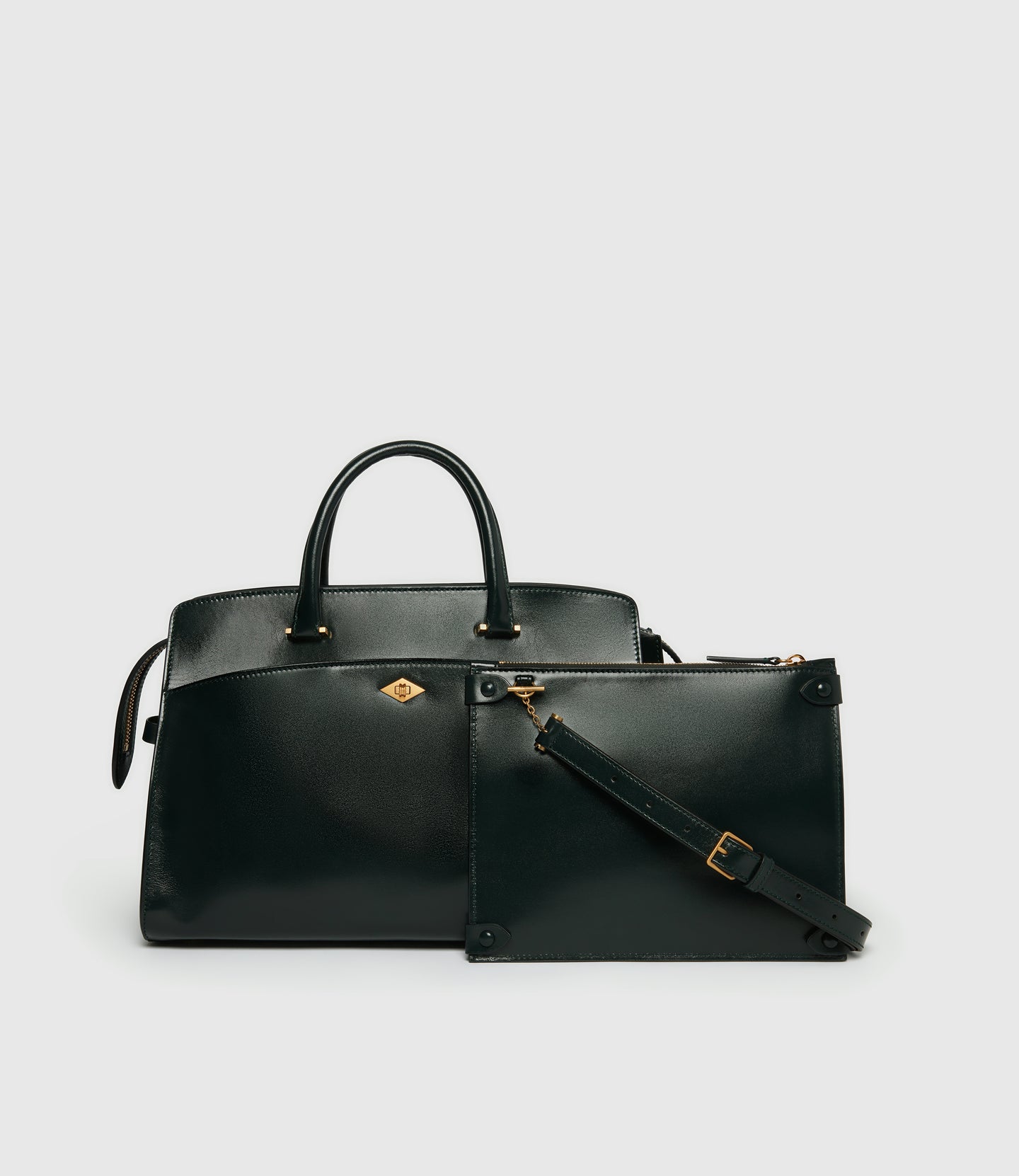 Private Eye Glossy Calfskin Forest Green