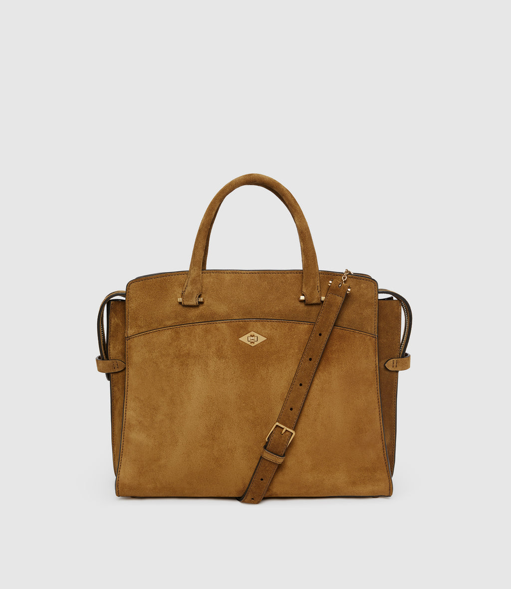 Métier Private Eye Slim Handmade Italian Leather Handbag Suede ...