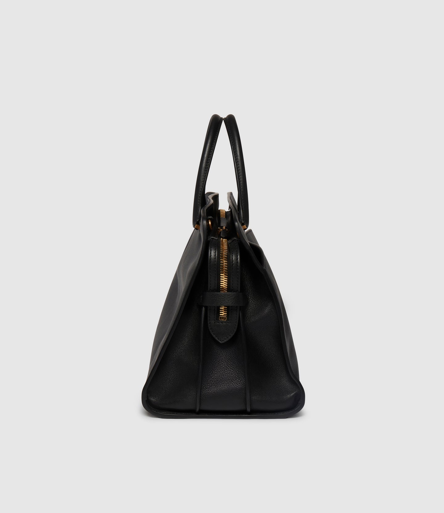 Private Eye Bag with Shoulder Strap Smooth Calfskin Black