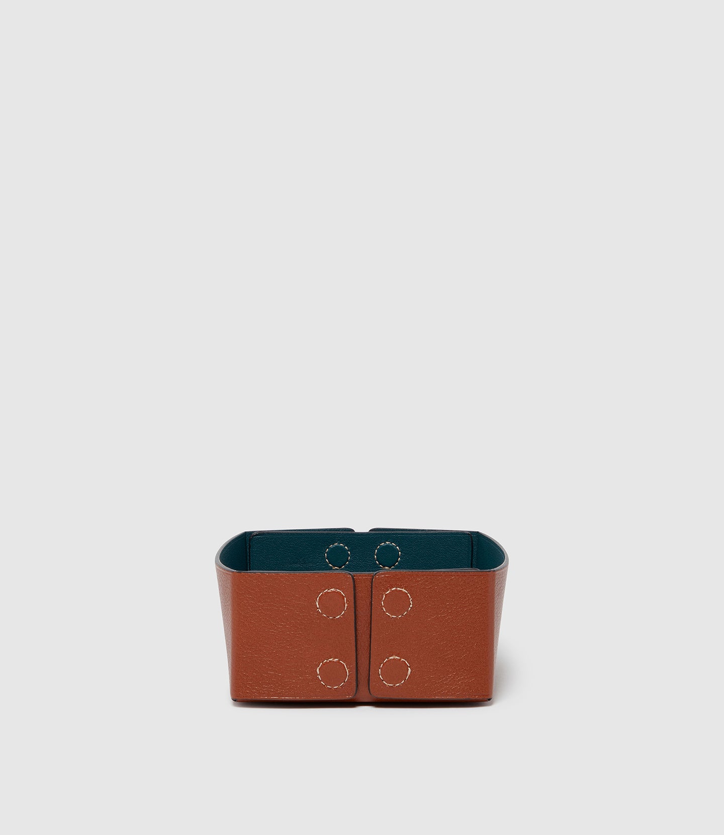 Medium Reversible Collapsible Box Buffalo Cognac and Smooth Calfskin Lost At Sea