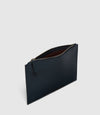 Small Flat Pouch Smooth Calfskin Navy