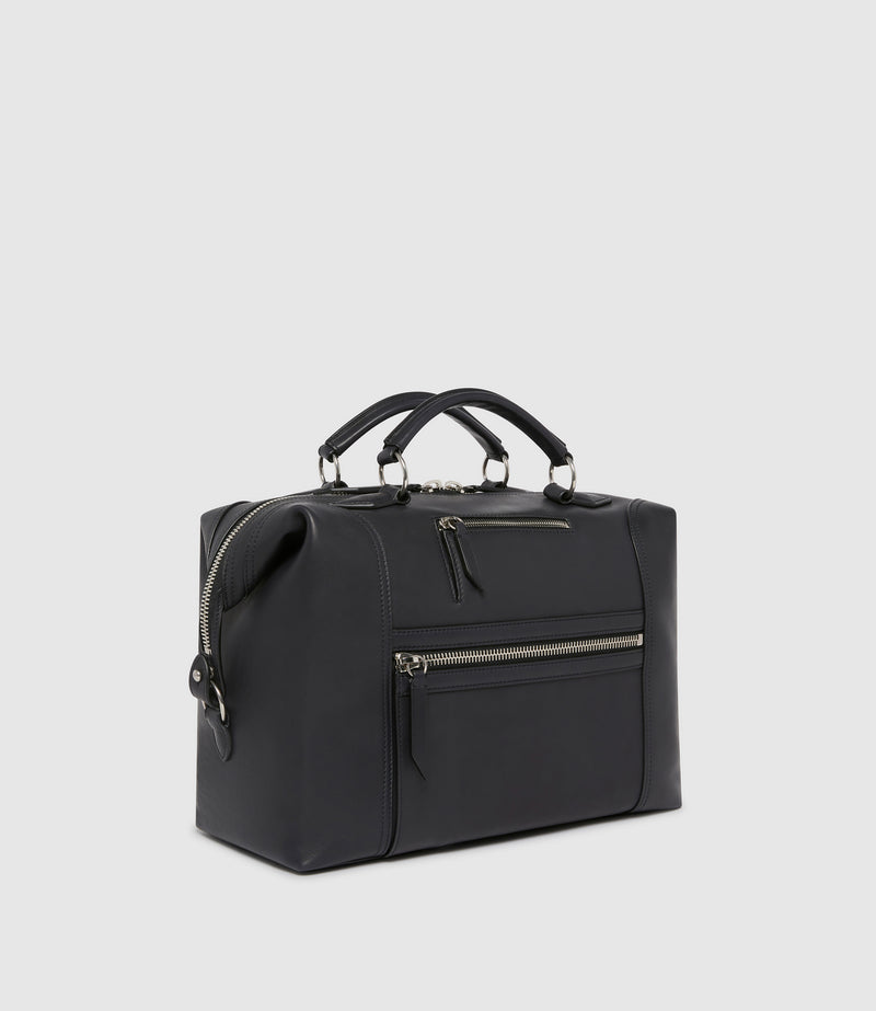 Vagabond Messenger Natural Calfskin Matte Black