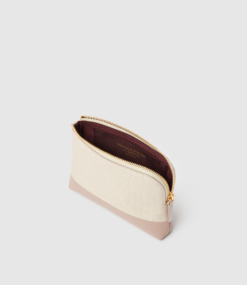 Westman Atelier x Métier 'The Petite' Makeup Pouch Herringbone