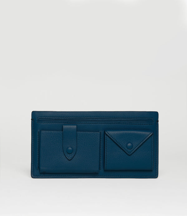 Inside Out Wallet Smooth Calfskin Storm