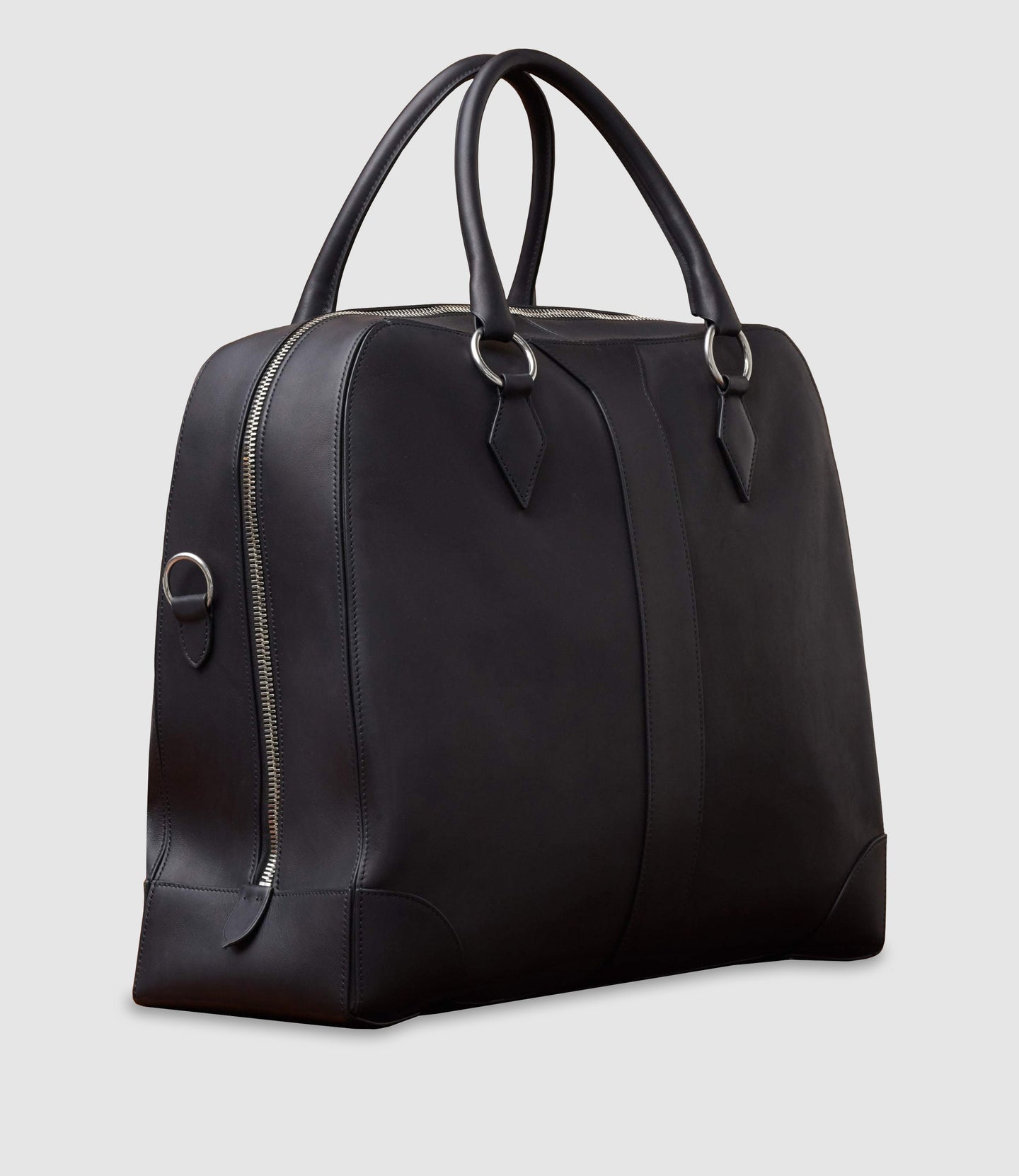 Le Voyage Two to Three Night Bag Natural Calfskin Matte Black