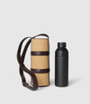Water Bottle Holder Twill Sahara with Cioccolato